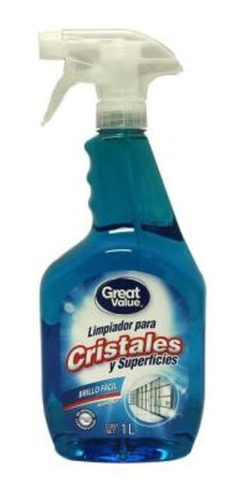 3 Pz Limpiador Líquido Great Value Brillo Fácil Para Cristal