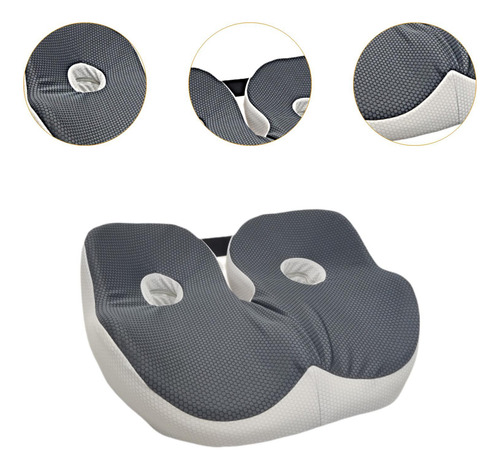 Cojín De Espuma Viscoelástica Para Silla, Almohadilla Gris