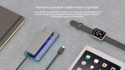Wavlink Wl-uhp3407 Hub Usb-c 7 Em 1 30cm 5gbps