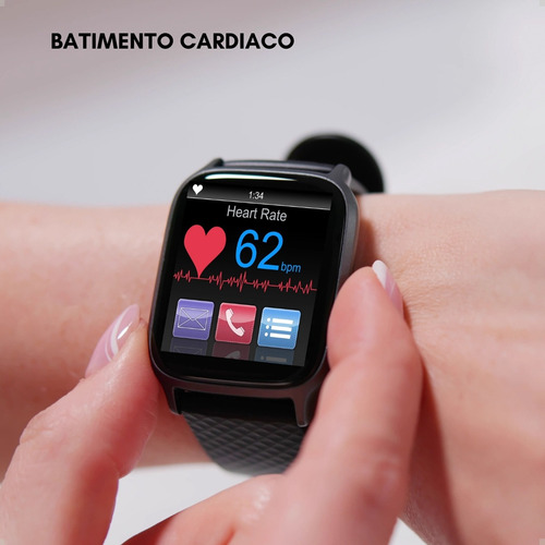 Relógio Smartwatch D20 Bluetooth Android Ios Monito Cardíoco