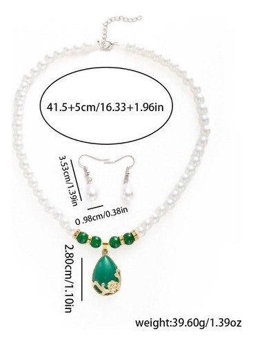 Iy Collar Pendientes Perlas 3pzs Un Regalo Perfecto Día