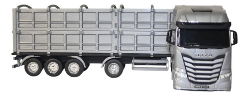 Carreta Iveco Graneleiro S-way Brinquedo Licenciado Cor Cinza