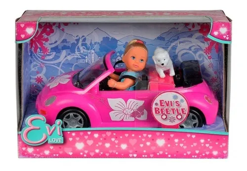 comprar Muñeca Evi Con Auto Beetle Y Mascota