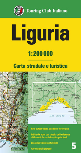 Libro: Liguria 1:travel Map (english, German, Italian And