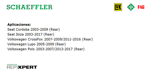 Maza De Rueda Trasero Toledo 2013-2016 Schaeffler Fag