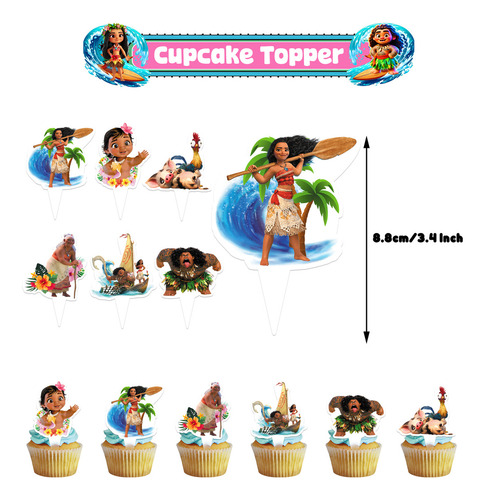 Kit Fiesta Moana Globos Cumpleaños Decoracións