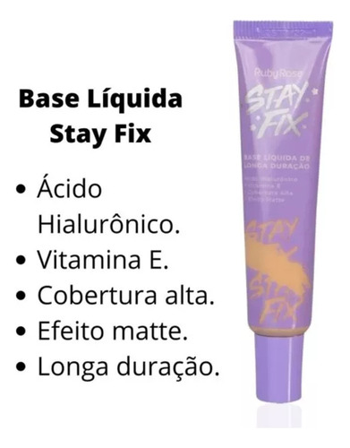 Base de maquillaje lĂquida Ruby Rose Stay Fix tono cco2 - 29mL 29g