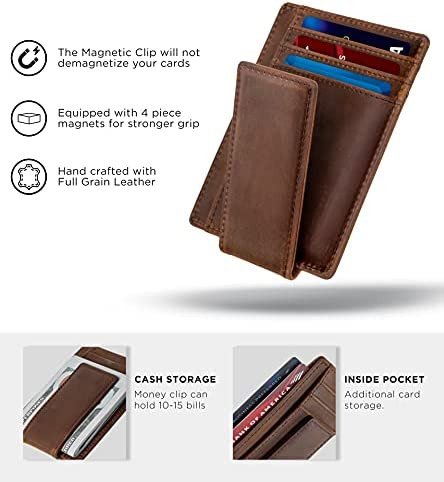 Cartera De Bolsillo Serman Brands, Con Clip Magnético