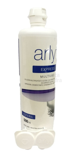 Imagen 2 de 6 de Arlyt Express 500 Ml Solucion Para Lentes Contacto + Estuche