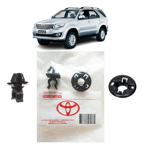 Clip Base Soporte Varilla Capot Toyota Fortuner Kit Original