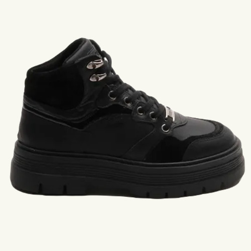 Borcego Zapatilla Cuero Mujer Urban Cow Arya Botita Negro