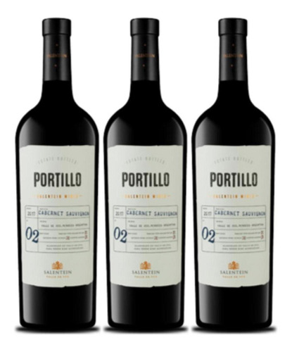 Vino Portillo Cabernet Sauvignon 750ml Salentein X3 Oferta