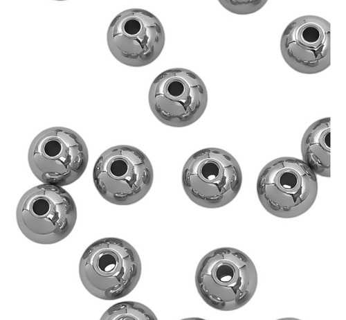 50 Bolitas 8 Mm Macizas Perforada Acero Quirurgico Fornitura