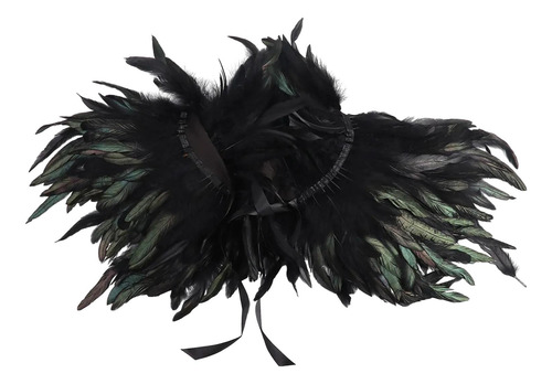 2 Bufanda De Capa Para El Hombro, Chal De Plumas Para