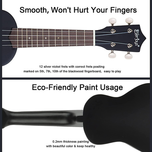 Ukelele Everjoys Soprano De 21 Pulgadas Con Afinador Lesson