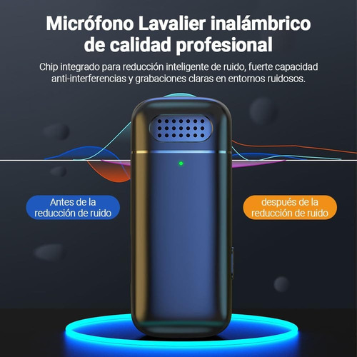 Micrófono Inalámbrico Lavalier Solapa Para iPhone Y Android