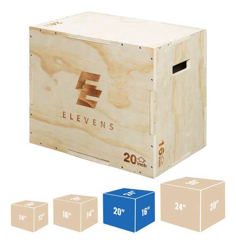 Elevens Caja Plyo De Madera 3 En 1 Caja Pliometrica Para Sal