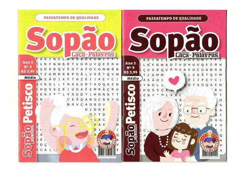 Kit 25 Revistas Caça Palavras (sem Repetições)
