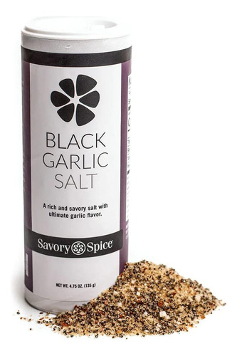 Sal De Ajo Negro Con Especias Saladas - Condimento De Ajo Ne