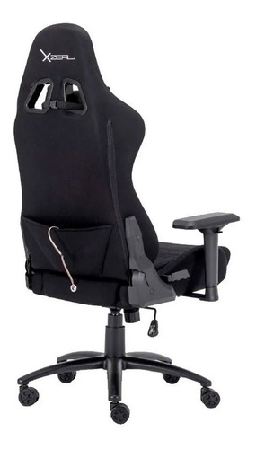 Silla de escritorio Xzeal RGB XZ15 gamer ergonómica negra con tapizado de tela