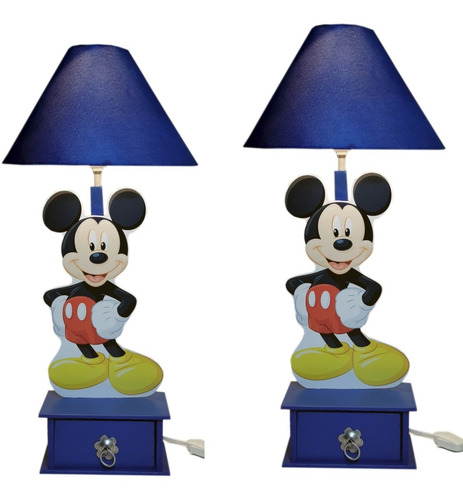 Lámpara De Cajón Madera Mdf Personaje Mickey Mouse 6 Piezas