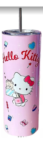 Vaso Termico De Acero Inoxidable Sanrio Rosa Hello Kitty