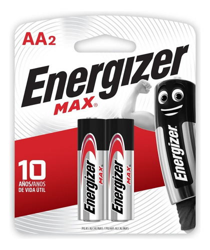 Pilha AA Energizer MAX E91 Cilíndrica - kit de 2 unidades