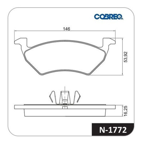 Imagen 7 de 7 de Pastillas De Freno Delantero Cobreq Vw Up! Sistema Teves