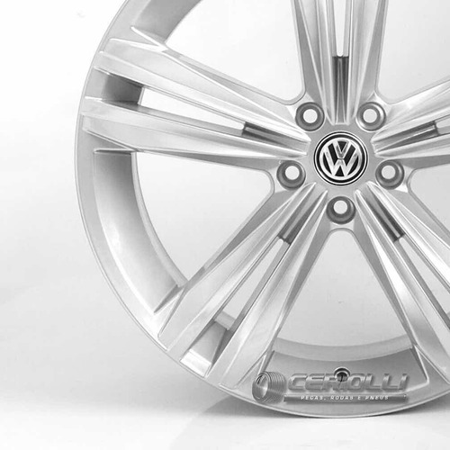 Jogo De Rodas Golf Polo Virtus T-cross Aro 17 5x100 Cor Hiper Gloss Prata