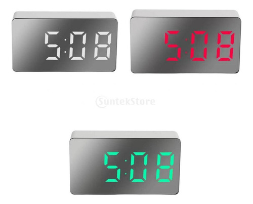 Reloj Despertador Digital Led De 3 Uds, Fecha, Dormitorio