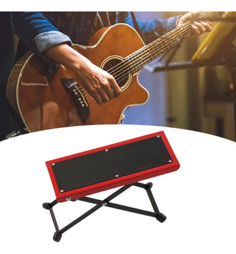 Pisado De Guitarra Soporte De Reposapiés De Guitarra Rojo