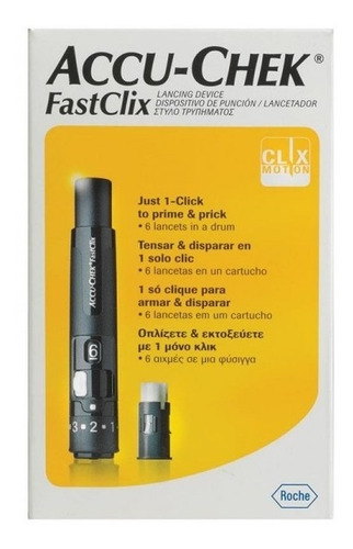 Accu Chek Fastclix Lapicera Punzadora Cartucho De Lanceta