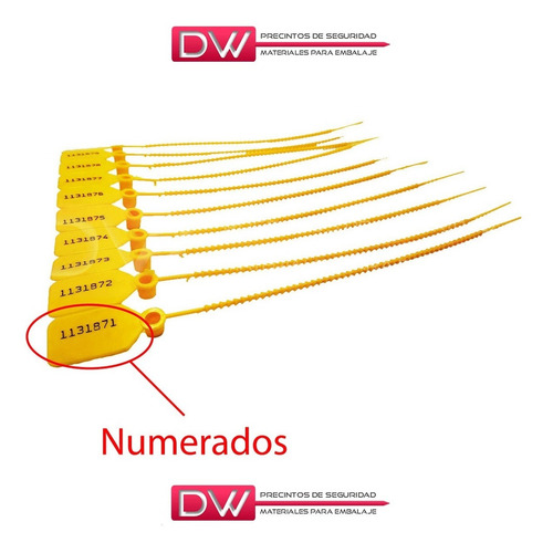 Imagen 3 de 10 de Precinto Cola De Ratón Num 25 Cm X 1000un Oferta!