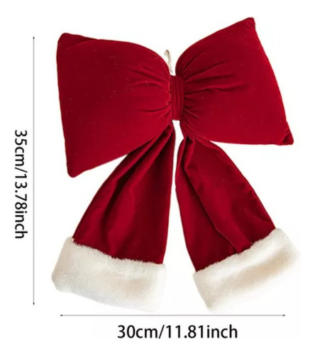 Decoración Navideña Con Lazo Rojo Para Colgar, L 2024