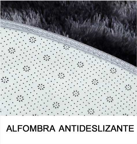 Alfombra Felpa Círcular Varios Colores Suave Tapete Peludo