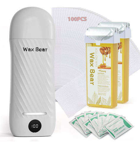 Wax Bear Kit De Cera Enrollable, Kit De Calentador De Cera E