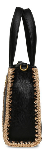 Bolsa Para Mujer Tote Baris Con Botón Imantado Color Negro Steve Madden