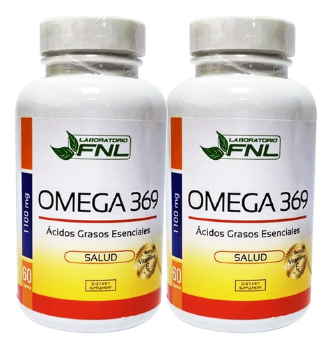 2 X Fnl Omega 369 60 Caps 1000mg Acidos Grasos Esenciales