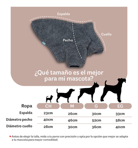Suéter Sudadera Borrega For Perro Chico Esquimal Color Gris