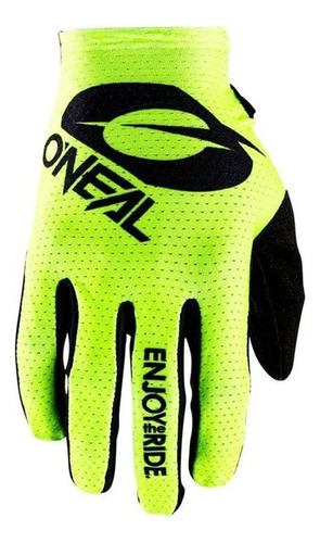 Luva Oneal Matrix Motocross Mx Trilha Enduro Off Road Cor Stacked Amarelo Neon Tamanho P