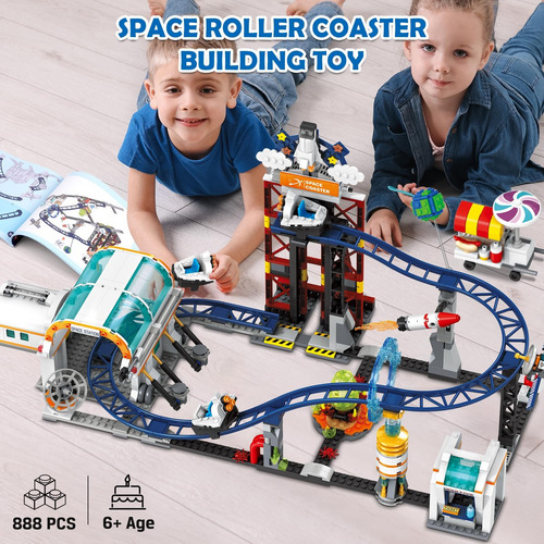 Juguete De Construcción De Montaña Rusa Espacial De Hogokids