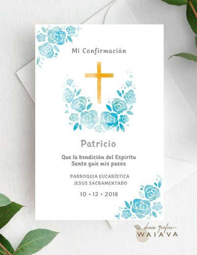 Imagen 7 de 10 de Estampitas Confirmación Tarjetas Estampas Nenes X 3u