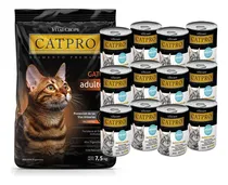 Comprar Alimento Catpro 7,5 Kg + 12 Latas De Alimento Húmedo X 340gr