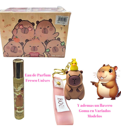 Perfume Capibara 20ml Con Llavero Exclusivo Capy Trendy