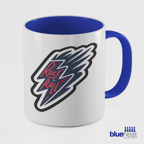 Taza Para Sublimar Blue Heat 12 Con Asa De Color 11oz Color Azul oscuro