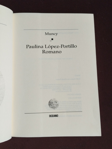Libro Muncy Paulina Lopez-portillo Romano (Usado)