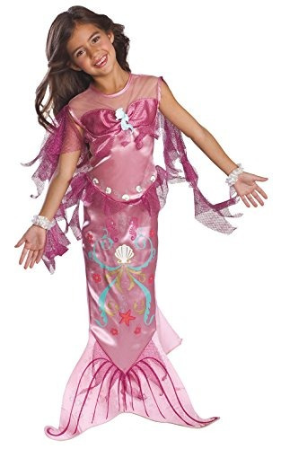 Disfraz Para Niña De Sirena Talla Small (4-6)- Halloween