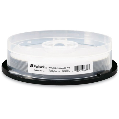 Mídia Blu-ray 4x Printable Verbatim Bd-r 100gb - 12 Unidades