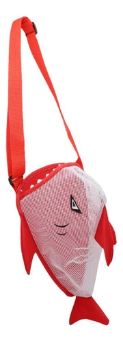 Summer Children Mesh Beach Shell Bag 25x18x15cm Bolsa Rojo