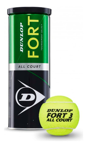 Tubo Pelotas Tenis Dunlop Fort All Court X3 Balls World Tour